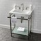 Kingston Brass VPB24187W86 24-Inch Ceramic Console Sink (8-Inch, 3-Hole), White/Polished Nickel VPB24187W86 - alternate 5
